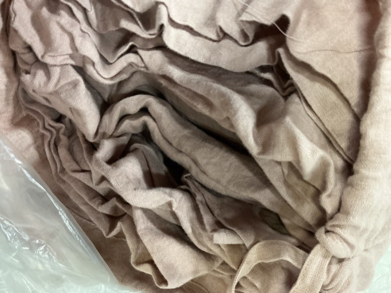 Condition photo showing Good Condition for european linen sheet set, king, dusty mauve