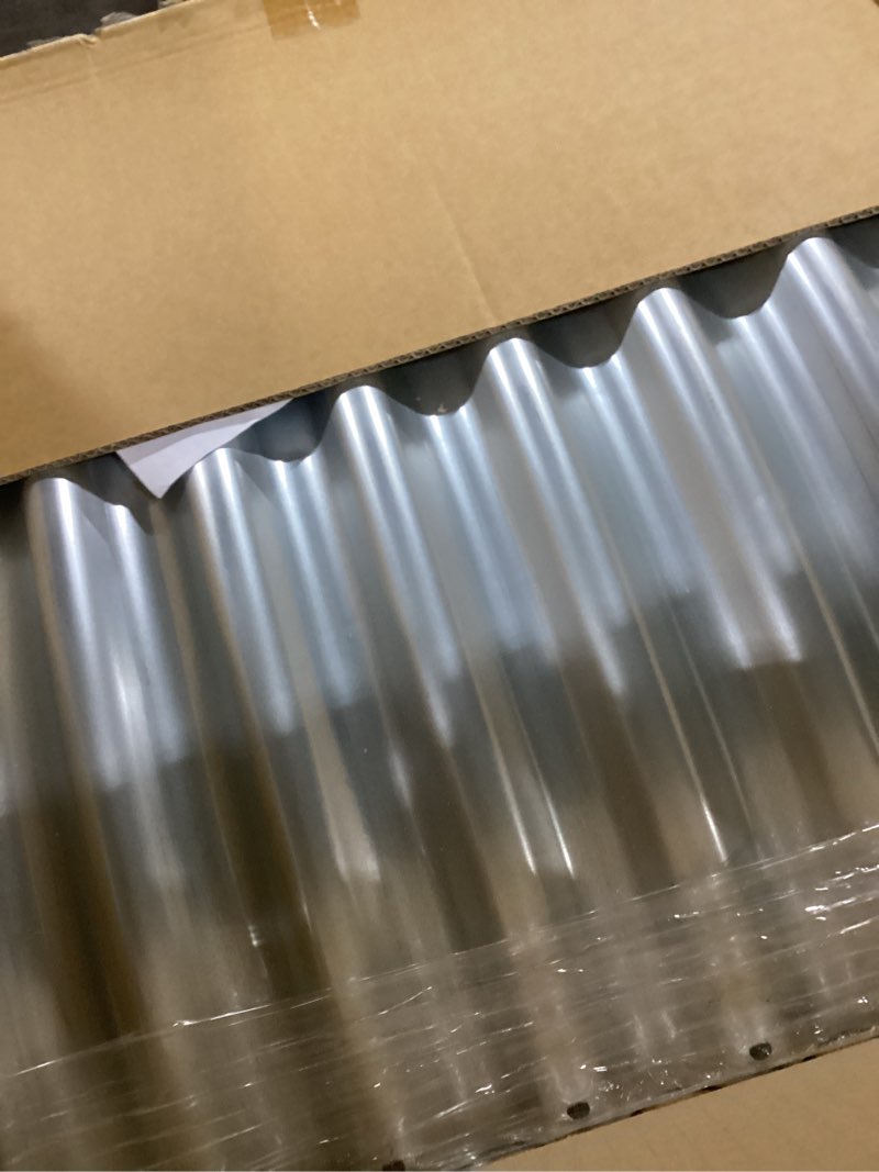 Condition photo showing Good Condition for land guard 4×4×2ft galvanized raised garden bed kit, round galvanized planter raised garden boxes outdoor, large metal raised garden beds for vegetables, silver silver 4×4×2ft