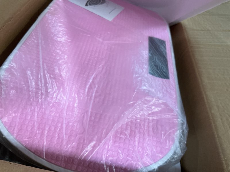 Condition photo showing Good Condition for merach vibration plate exercise machine, curved vibration plate for lymphatic drainage weight loss, vibrating plate with real-time calorie tracking on led display, workout equipment for home women men pink