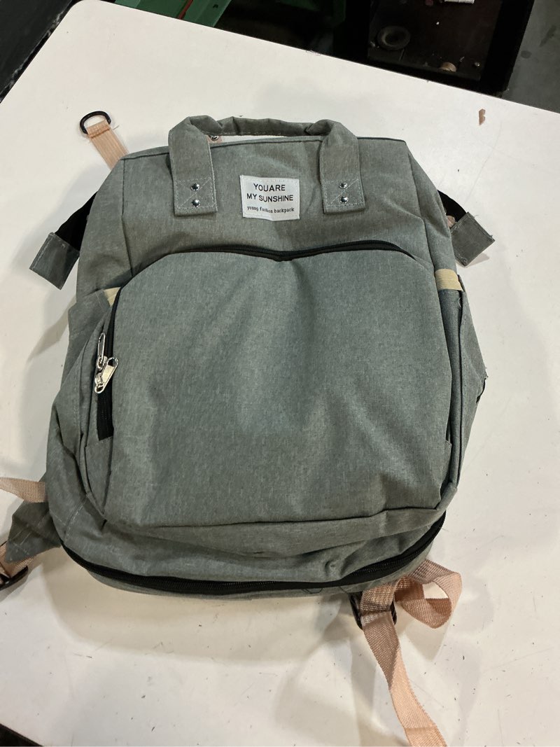 Condition photo showing Good Condition for 4-in-1 convertible baby diaper bag - get organized with multi-purpose travel baby bag - includes bassinet & changing pad lightweight design wears 4 ways - spacious interior