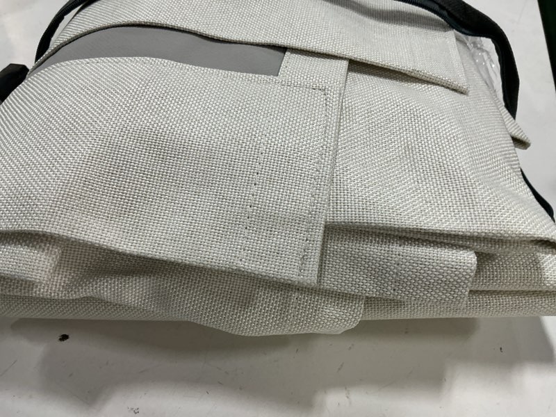 Condition photo showing New/Like New for 100% blackout shield linen look textured pinch pleated curtains blackout drapes 84 inch long 2 panels set, faux linen blackout curtains for bedroom & living room, 40" w x 84" l, cream beige alba | cream beige 40"w x 84"l (pack of 2)