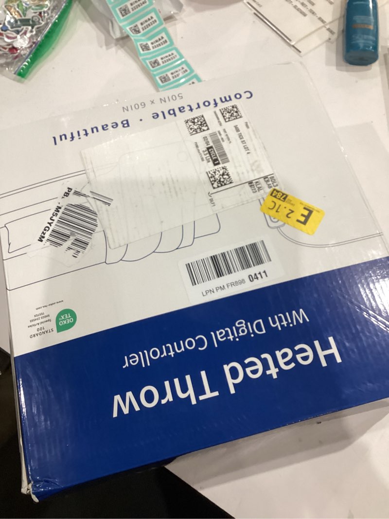Condition photo showing Good Condition for Heated Blanket Throw Size Fast Warming Heating Electric Throw Blanket with 6 Heat Settings & 4 Hours Auto-Off, Ideal Gift for Her, 50"x60", Purple Throw 50"x60" Purple