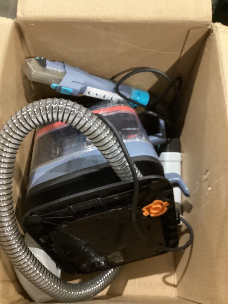 Condition photo showing As Is for Shark StainStriker Portable Carpet Upholstery & Area Rug Cleaner, Stain & Odor Remover, Perfect for Car Interiors, Nordic Blue, PX202BRN StainStriker + Chemical & Tool