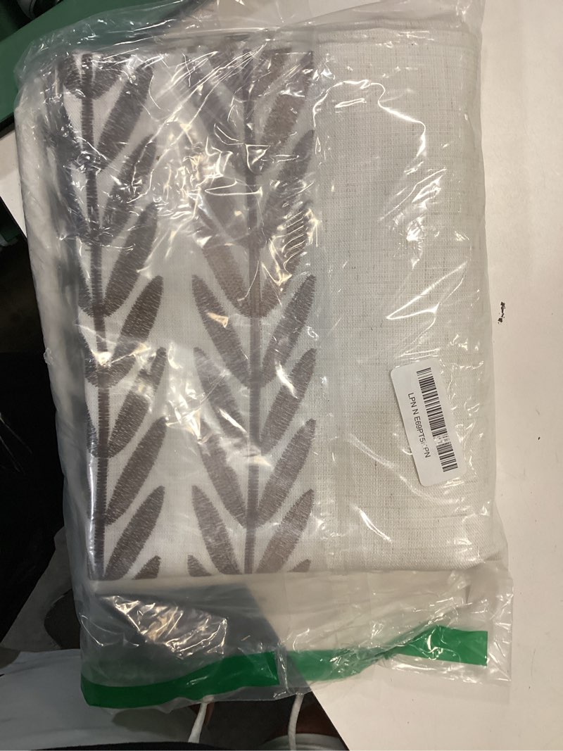 Condition photo showing Good Condition for colorbird embroidery leaf tablecloth heavy weight cotton linen fabric dust-proof table cover for kitchen dinning tabletop decoration (rectangle/oblong, 52 x 86 inch, linen) linen leaf 86" x 52" (rectangular)