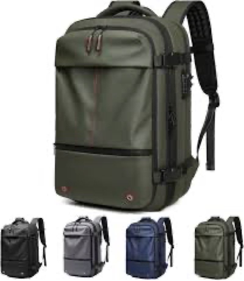Ekon Vacuum Backpack, EkonOne Vacuum Back Pack Travel, Large Capacity Travel Back Pack, Expandable Bacpacks (Green)