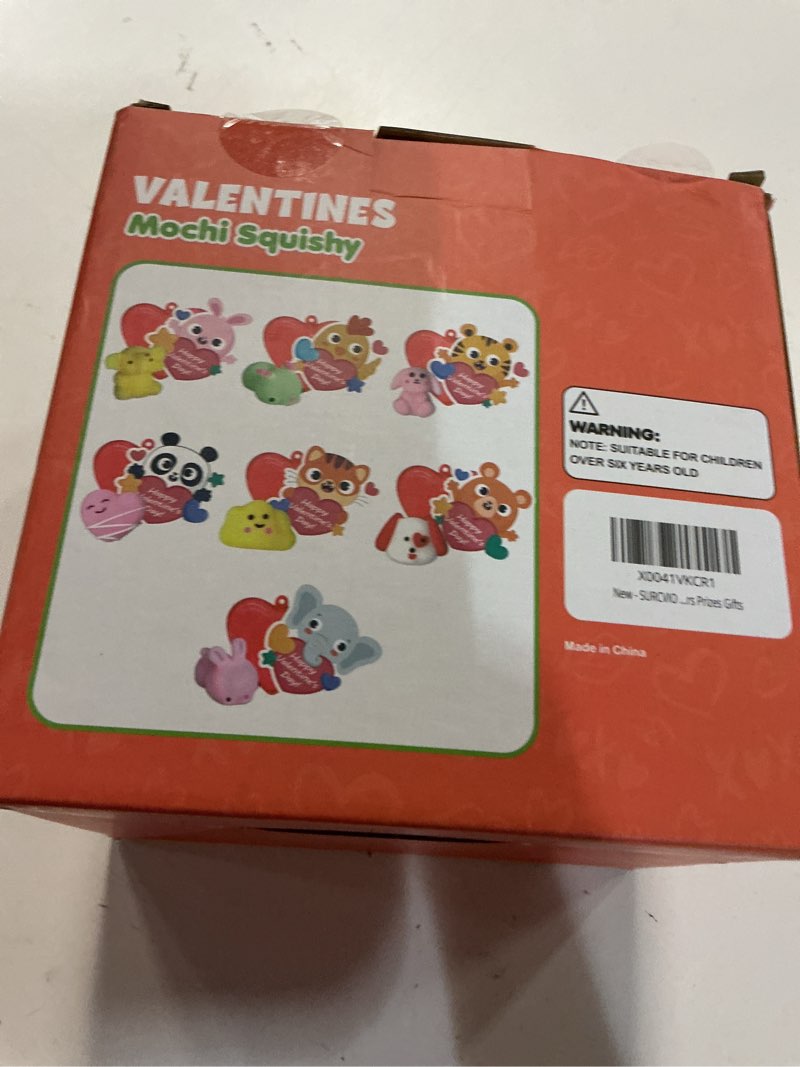Condition photo showing New/Like New for 28 Pack Valentines Day Gifts for Kids, Mochi Squishies Filled Hearts and Valentine Greeting Cards Kawaii Squishies Stress Relief Fidget Toys Classroom Exchange Party Favors Prizes Gifts Style 2
