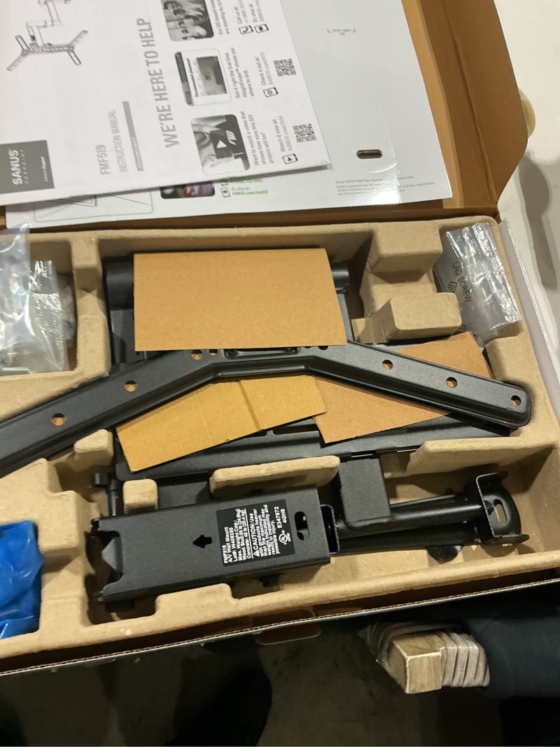 Condition photo showing Good Condition for sanus vuepoint full-motion tv wall mount for tvs 26"-65" up to 55 lbs – height adjust with swivels, tilts, and extends up to 19" from the wall