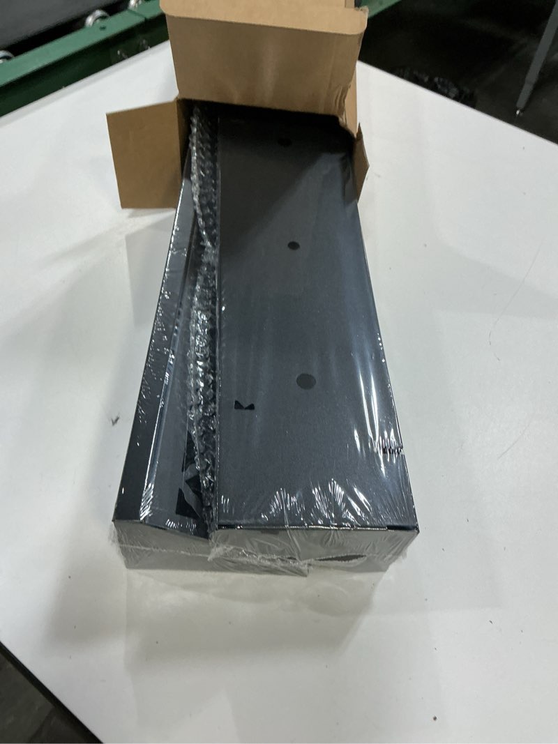 Condition photo showing New/Like New for Blulu 2 Pcs Baseboard Register Duct Opening Size Modern Design Vent Covers for Home Floor Wall Baseboard Air Covers Supply Floor Diffuser Including Screws (18 Inch,Black) 18 Inch Black 2