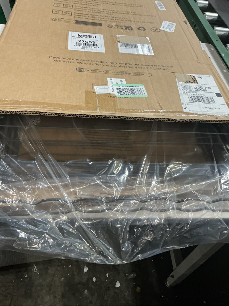 Condition photo showing Good Condition for sakugi clothes drying rack, foldable 2-level laundry drying rack with height-adjustable wings, for clothing & bedding, free-standing space-saving rack, indoor & outdoor, 55.5" l × 22.8" w, gray gray large (55.5"l x 22.8"w x 36.6"h)