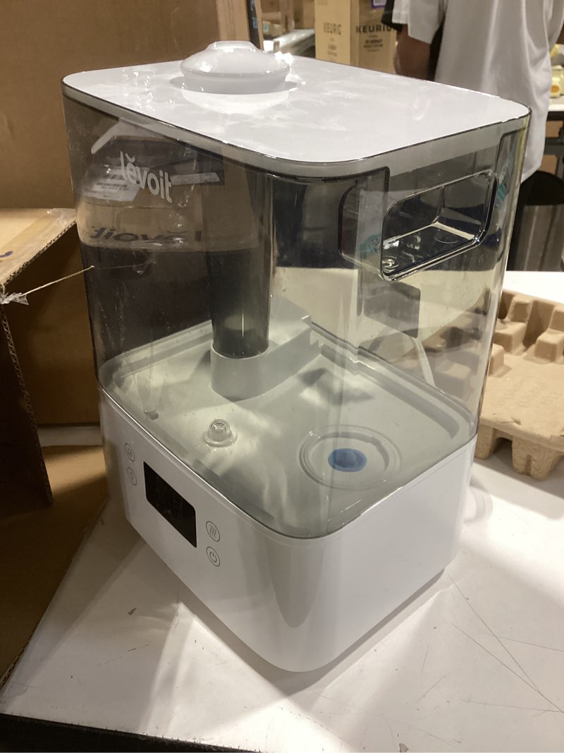 Condition photo showing Good Condition for LEVOIT Humidifiers for Bedroom Large Room Home, (6L) Cool Mist Top Fill Essential Oil Diffuser for Baby & Plants, Smart App & Voice Control, Rapid Humidification & Auto Mode - Quiet Sleep Mode, Gray Gray Classic300S