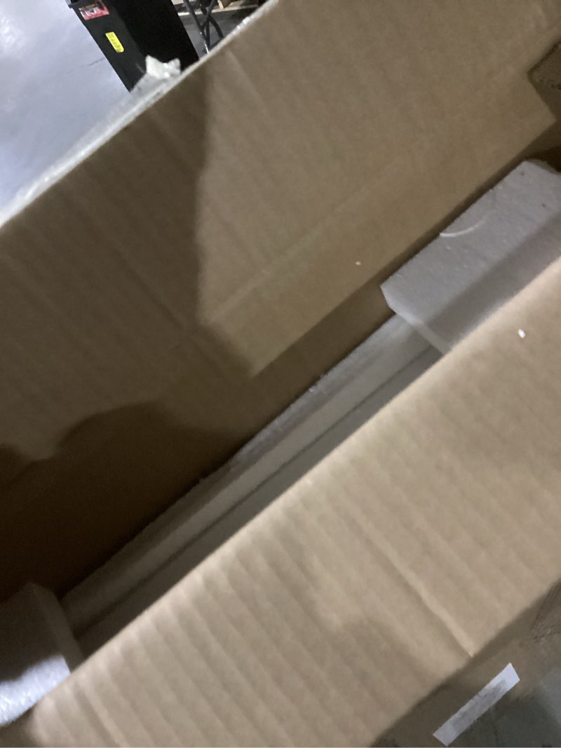 Condition photo showing New/Like New for pawland free standing dog gates for the house stairs doorways indoor foldable wooden small white puppy pet gate step over fence 60" w 24" h 3 panels white ?3 panels?60"w x 24"h