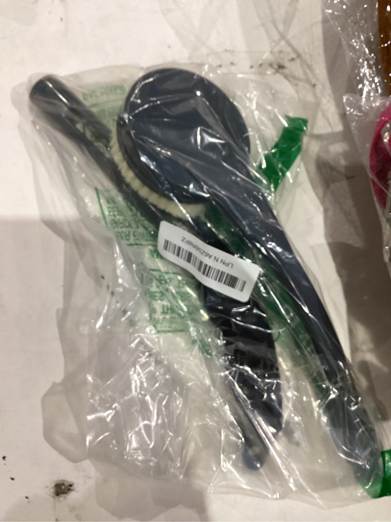 Condition photo showing As Is for Back Scrubber for Shower,20.5" Long Handle Shower Brush for Body for Deep Clean,Back Brush for Shower for Men Women(Grey) 20.5"Grey