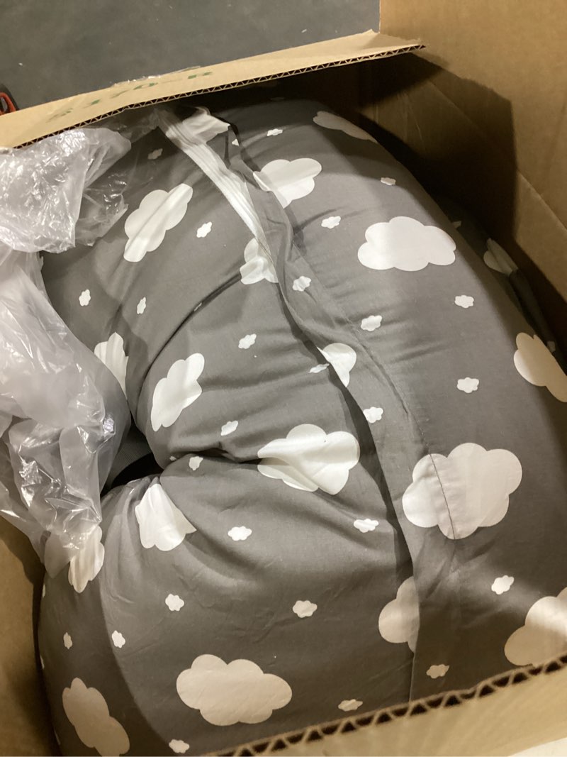 Condition photo showing Good Condition for momcozy original nursing pillow for breastfeeding-innovative safety guard - wider feeding pillows for more support for mom & baby- easier nursing & hand free- fit for all, removable cotton cover grey