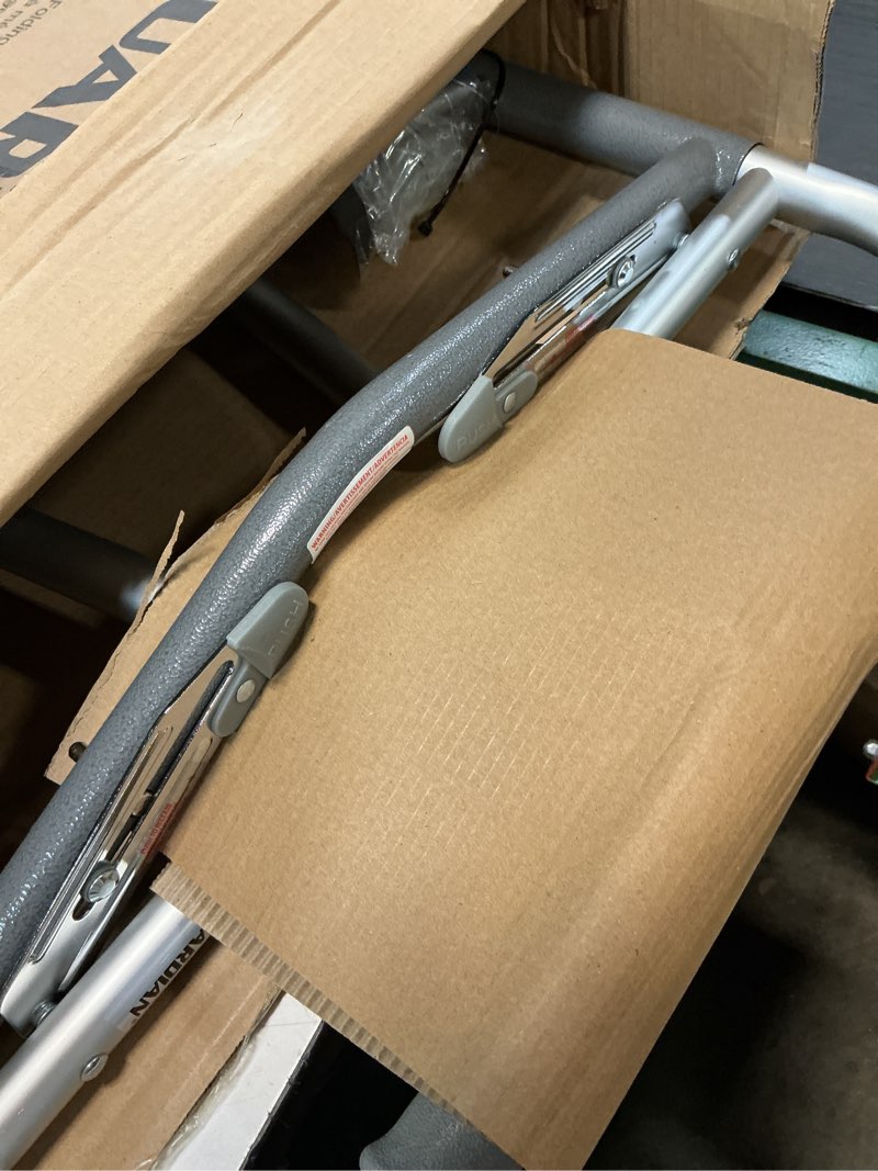 Condition photo showing Good Condition for medline two-button folding walker for seniors, 5" wheels, 32.5" to 38.5" height, 300-lb. capacity metallic 1 count (pack of 1)