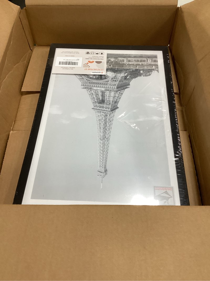 Condition photo showing Good Condition for upsimples 12x18 Picture Frame, Display Pictures 11x17 with Mat or 12 x 18 Without, Wall Hanging Poster Frames, Black, 1 Pack Black 12x18