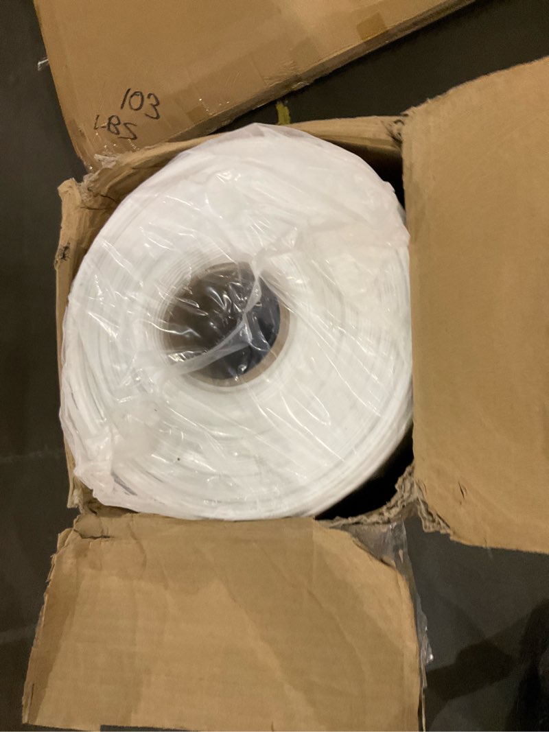 Condition photo showing As Is for industrial-strength clear poly roll