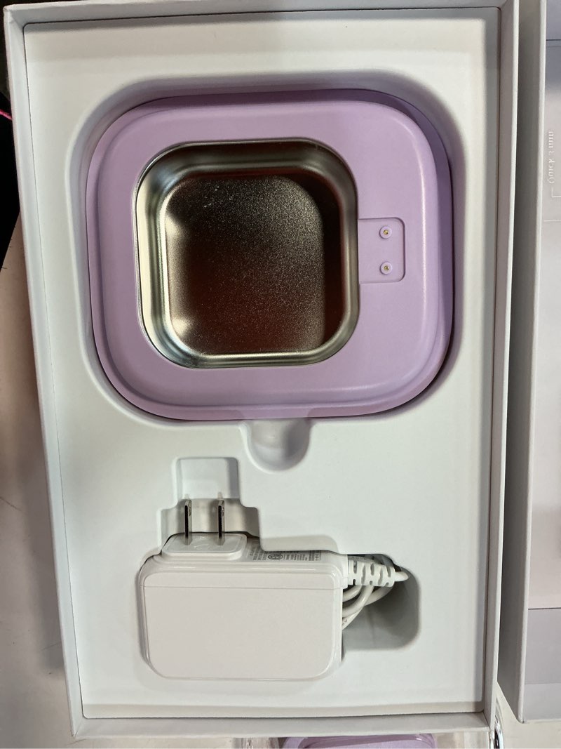 Condition photo showing As Is for incomplete vaydeer ultrasonic retainer cleaner, 48khz dental cleaning pod for denture, mouth night guard, aligner, braces, uv denture dome 3 modes, sonic deep cleaner machine for oral dental care-purple