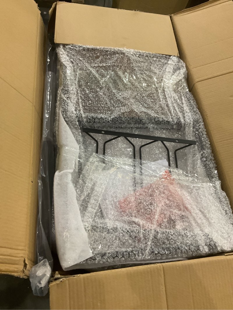 Condition photo showing New/Like New for Liquor Cart for Home Bar, 3-Tier Black bar cart, Small Bar, Beverage Bar Cart, Barcart with Wine Holder and Glass Holder for Dining Rooms, Garden