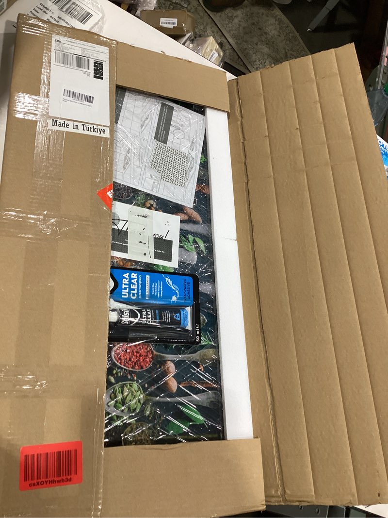 Condition photo showing New/Like New for Tempered Glass Kitchen Backsplash, Stove Back Cover, Stove Splashback, Cutting Board, Kitchen Decor Tile, Home Wall Decor (14x30'')