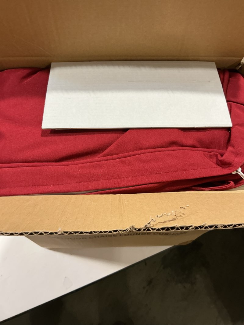 Condition photo showing Good Condition for chaise lounge cushions outdoor, 72"x21"x3" triple-waterproof outdoor chair cushion with removable cover, 4 adjustable ties lounge chair cushions for outdoor furniture, burgundy burgundy 72x21x3 inch