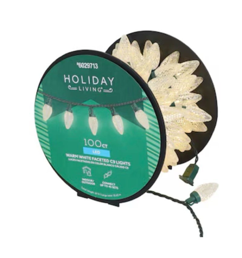 holiday living 100-count 66-ft warm white led string christmas lights