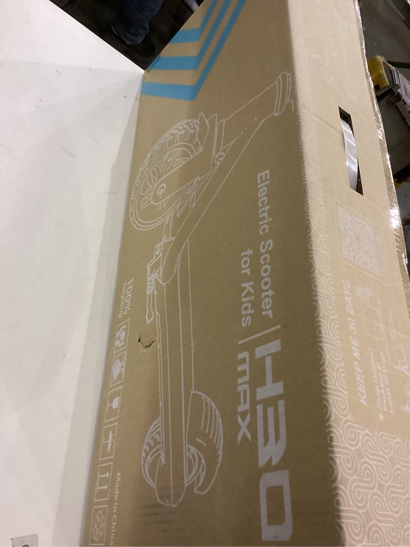 Condition photo showing New/Like New for Gyroor H30 Max Electric Scooter for Kids, LED Dispaly, 150W Powerful Motor, Dual Brake System, Adjustable Height and Speed, Best Presents for Kids H30Max-Blue