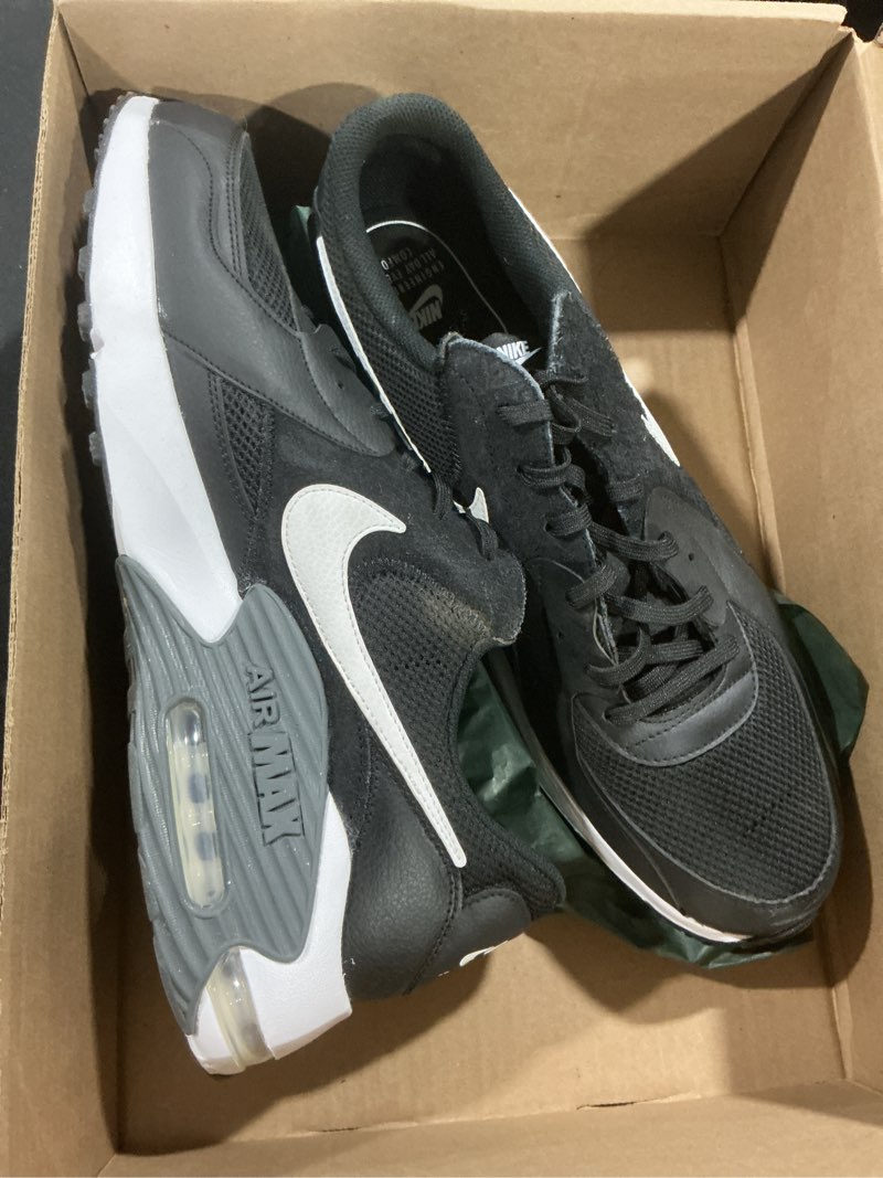 nike men's air max excee shoes, black/white-dark grey, 15