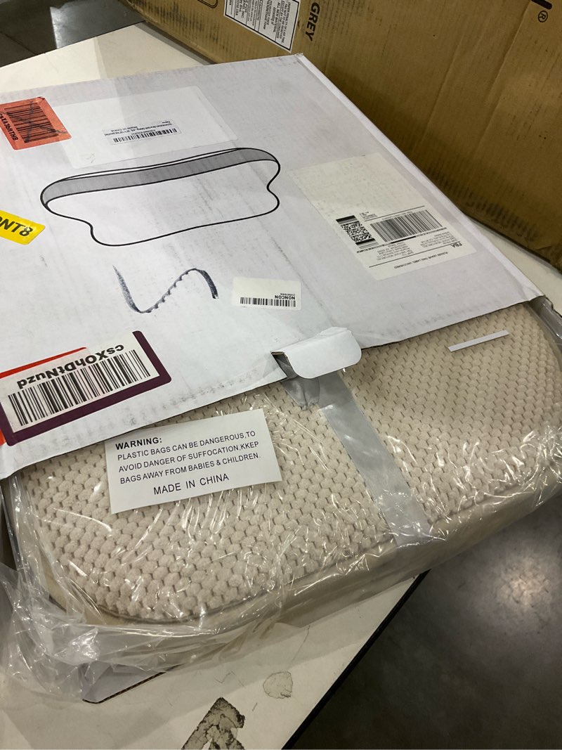 Condition photo showing New/Like New for Ultra-Soft Dining Chair Pads with Memory Foam - Non-Slip SBR Backing, Thickened Cushion for Kitchen & Office Chairs (Linen(Canvas), 16''L*16''W(2pcs/Set)) Linen(canvas) 16''L*16''W(2pcs/set)