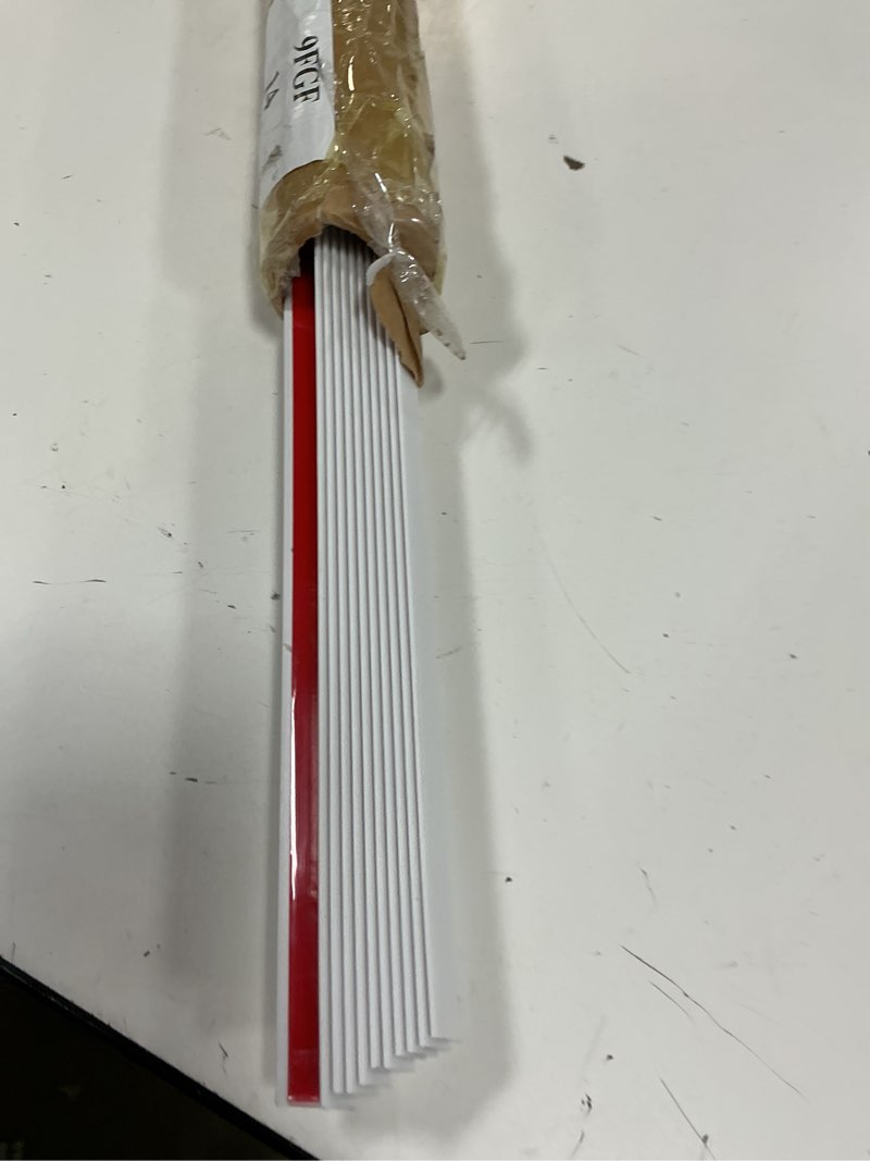 Condition photo showing As Is for Sasylvia 10 Pcs Wall Corner Protector Guards, 3/4 x 48 Inches Self Adhesive Vinyl Corner Trim Molding, Avoid Scratching Scuffs, Ease Install & Cleaning for Door Countertop Furniture Protection 3/4 x 48 Inches 10