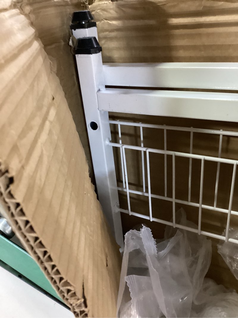 Condition photo showing As Is for similar over the door pantry organizer rack with adjustable baskets, tiers dual-use hanging or wall mount spice rack organizer, white 9 tiers white