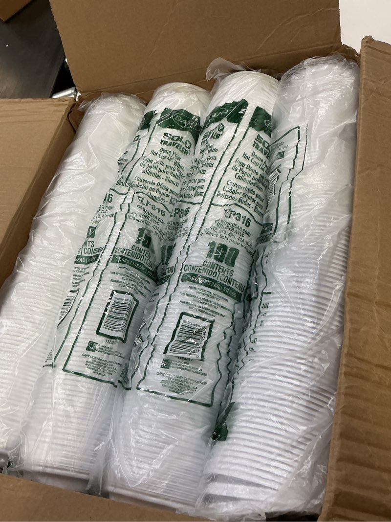 Condition photo showing Good Condition for (Incomplete)SOLO TLP316 Traveler Drink-Thru Lid, White, 1000/Carton