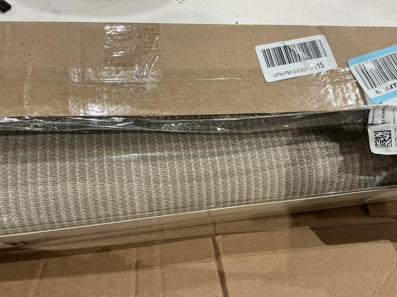 Condition photo showing New/Like New for sunoff outdoor shades for patio, cordless roller up blinds with shade cloth for porch gazebo pergola balcony backyard, 2 poles & 1 fabric, sesame, 48" wx72 h 48"w x 72"h sesame