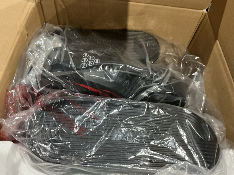 Condition photo showing Good Condition for under desk elliptical machine, electric elliptical leg exerciser while sitting for seniors with upgraded 15 speeds & 12 auto mode, forward & reverse direction, quiet portable seated pedal exerciser 15 adjustable speeds+12 auto modes -black red