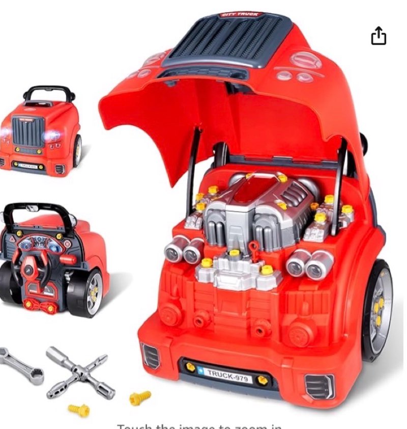 Interactive Truck Engine Toy with Removable Parts - Lights, Sounds, and Fun for Young Mechanics -Unleash their Creativity and Motor Skills with this Truck Engine Toy- Ideal Gift for 3-5-Year-Old Boys