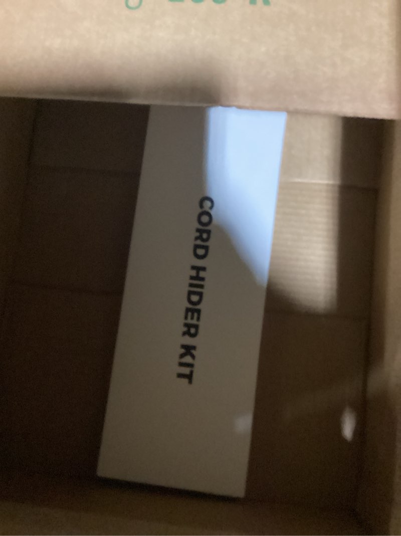 Condition photo showing New/Like New for Yecaye Cord Hider, 113in One-Cord Cable Concealer, Cord Covers for Wires on Wall, Easy Install Cable Management Kit for 2 Small Wires, Cables Raceway Home Office, W0.59in H0.4in, White Small White