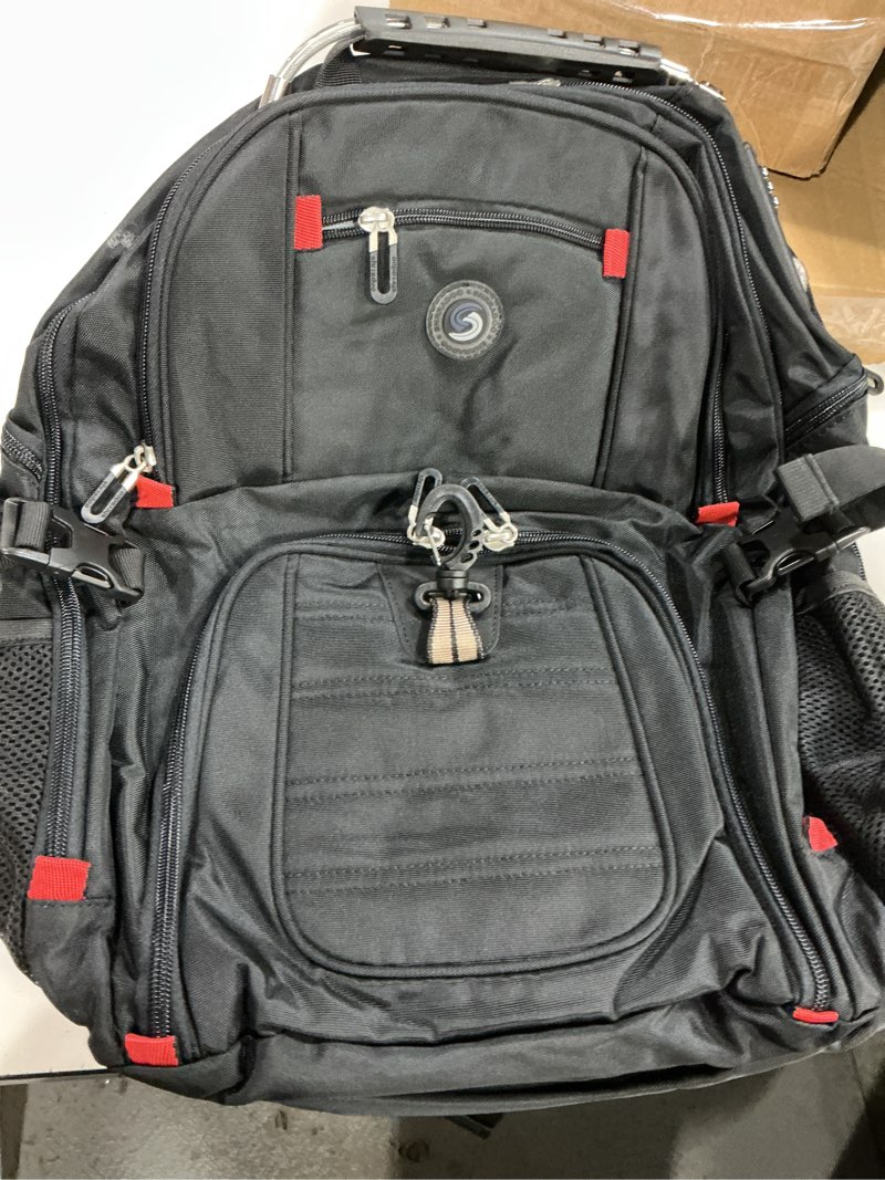 Condition photo showing Good Condition for SHRRADOO Extra Large 50L Travel Laptop Backpack with USB Charging Port, College High School Backpack Airline Approved Business Work Bag Fits 17 Inch Computer for Men Women Black Travel Backpacks