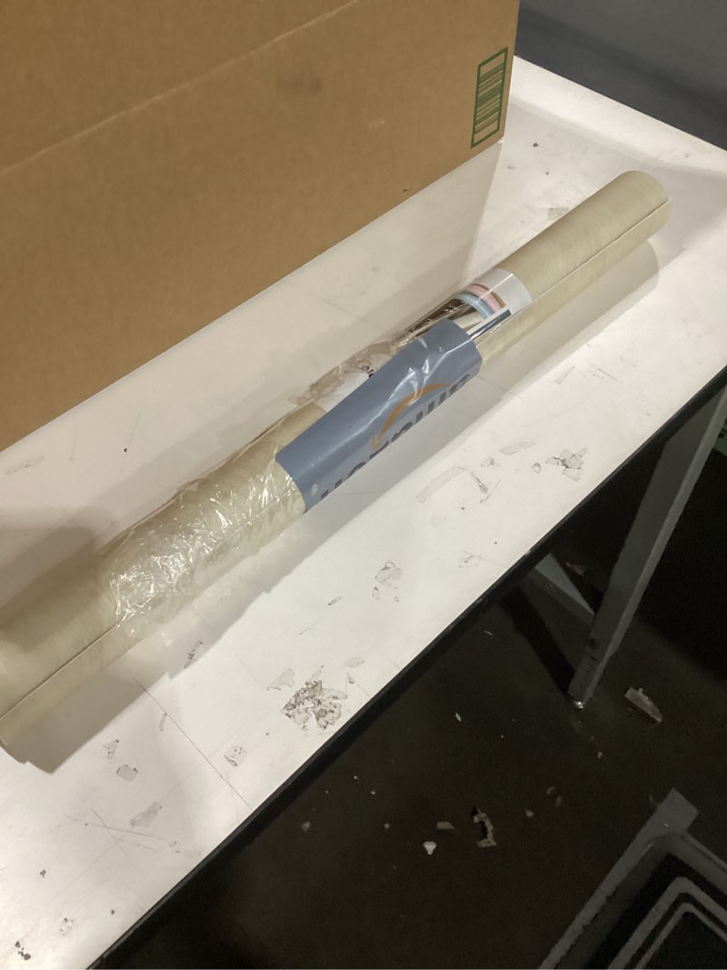 Condition photo showing As Is for VEELIKE White Oak Wood Contact Paper Peel and Stick Thick Wood Wallpaper 15.7''x118'' Self Adhesive Wood Grain Contact Paper for Countertops Waterproof Removable Wood Vinyl Wrap for Cabinets Desk 15.7" x 118"