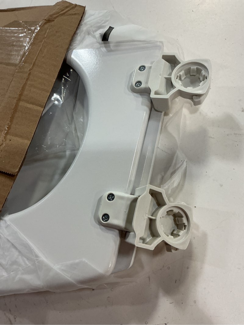Condition photo showing As Is for BEMIS 500EC 390 Toilet Seat with Easy Clean & Change Hinges, 1 Pack Round, Cotton White