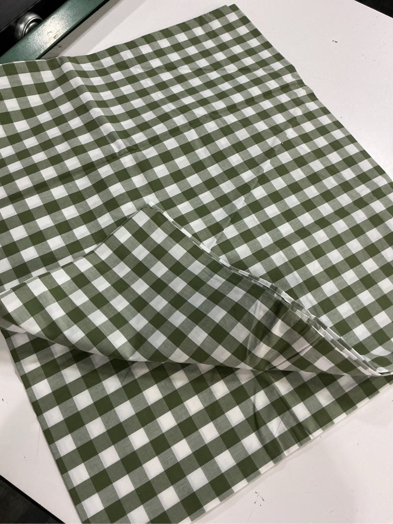 Condition photo showing Good Condition for quince, european linen pillowcase set of 2/king/olive gingham