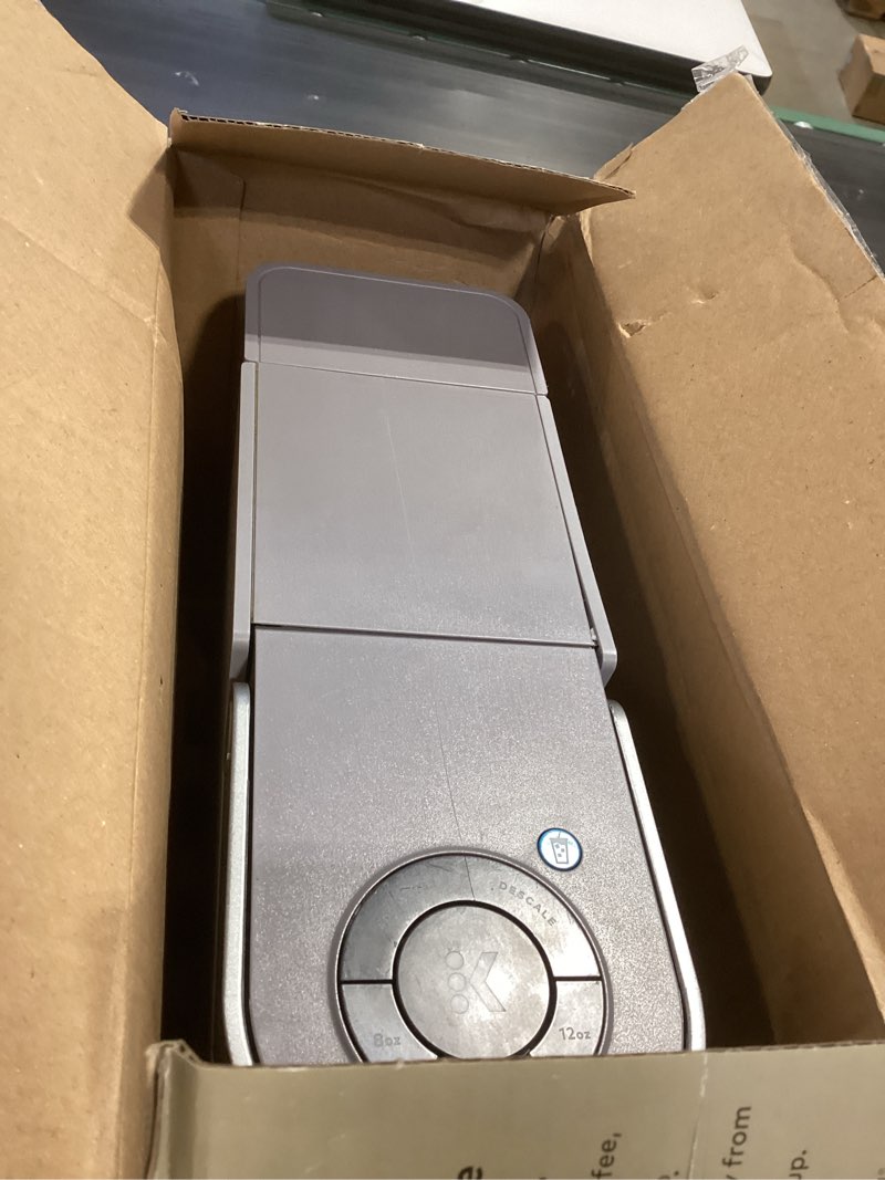 Condition photo showing As Is for keurig k-slim single serve k-cup pod coffee maker, multistream technology, 3 brew sizes, slim and sleek design, 46oz removable reservoir, black