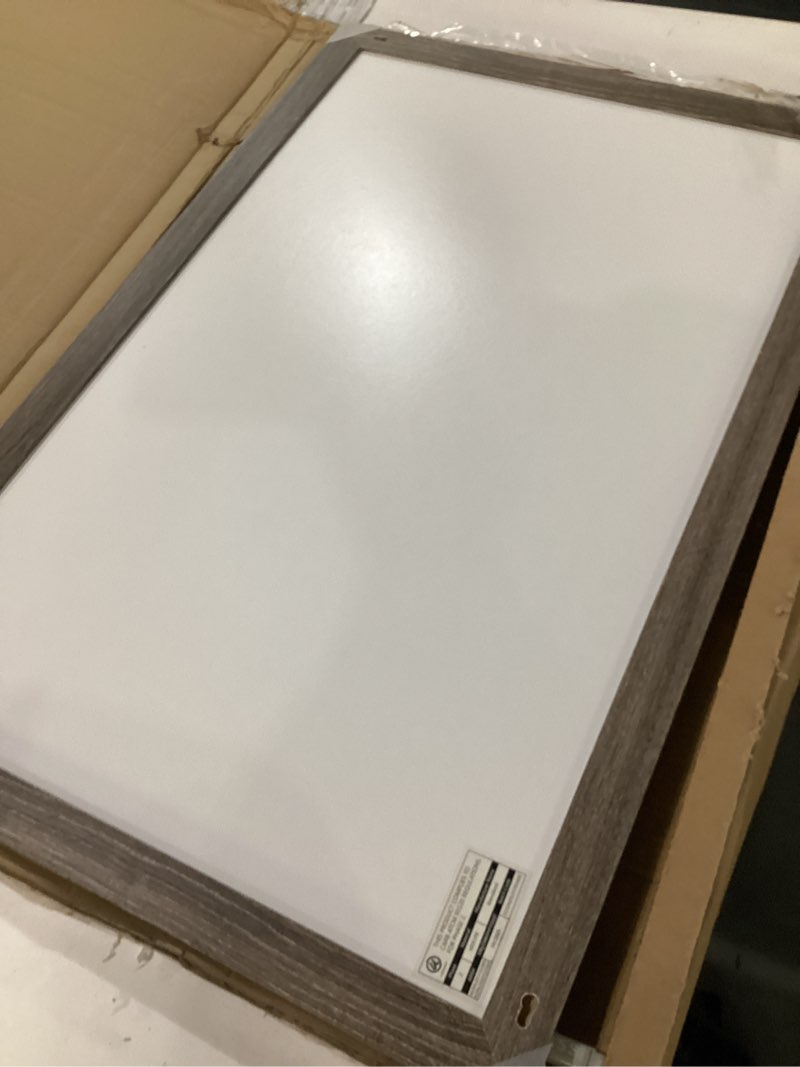 Condition photo showing New/Like New for u brands magnetic chalkboard, 24" x 36", rustic wood frame, premium matte surface 23"w x 35"h