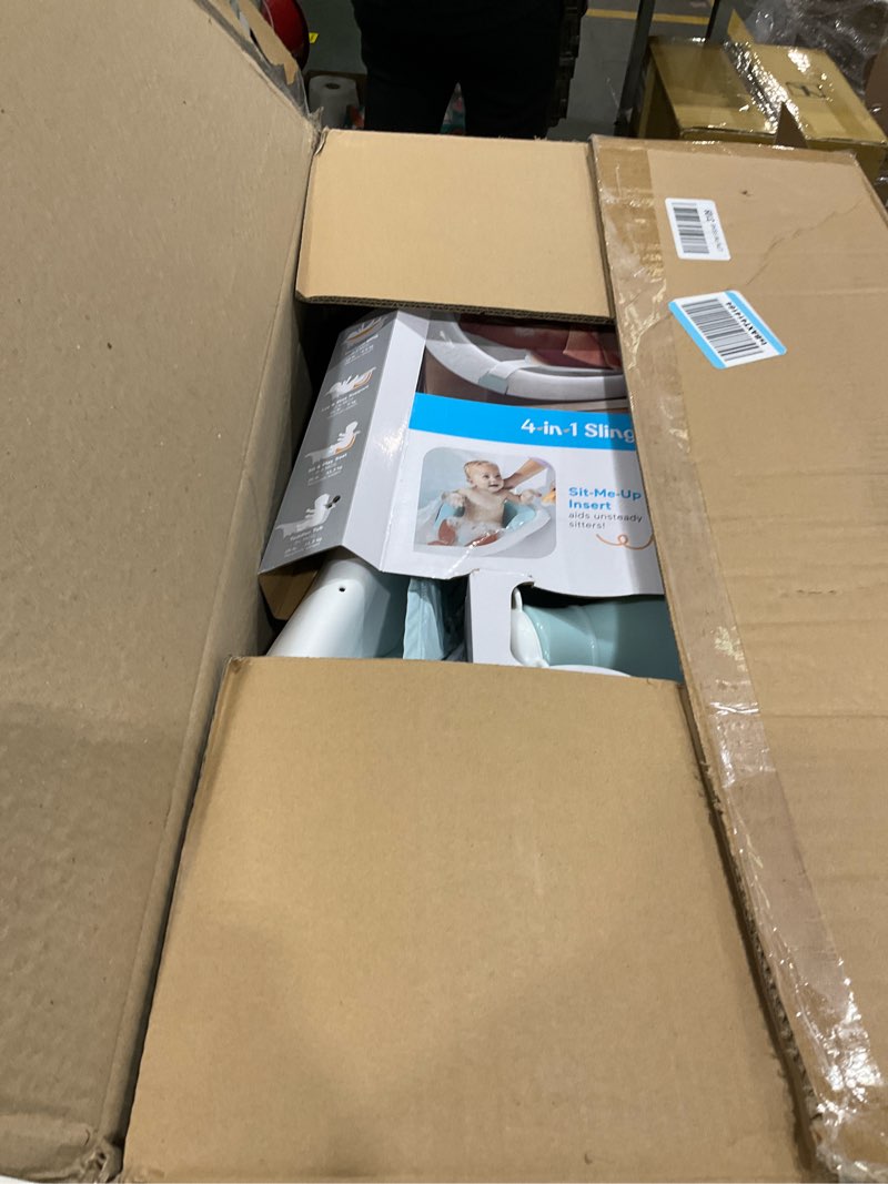 Condition photo showing Good Condition for fisher-price™ baby to toddler bath 4-in-1 sling 'n seat tub with removable infant support and 2 toys, pacific pebble blue