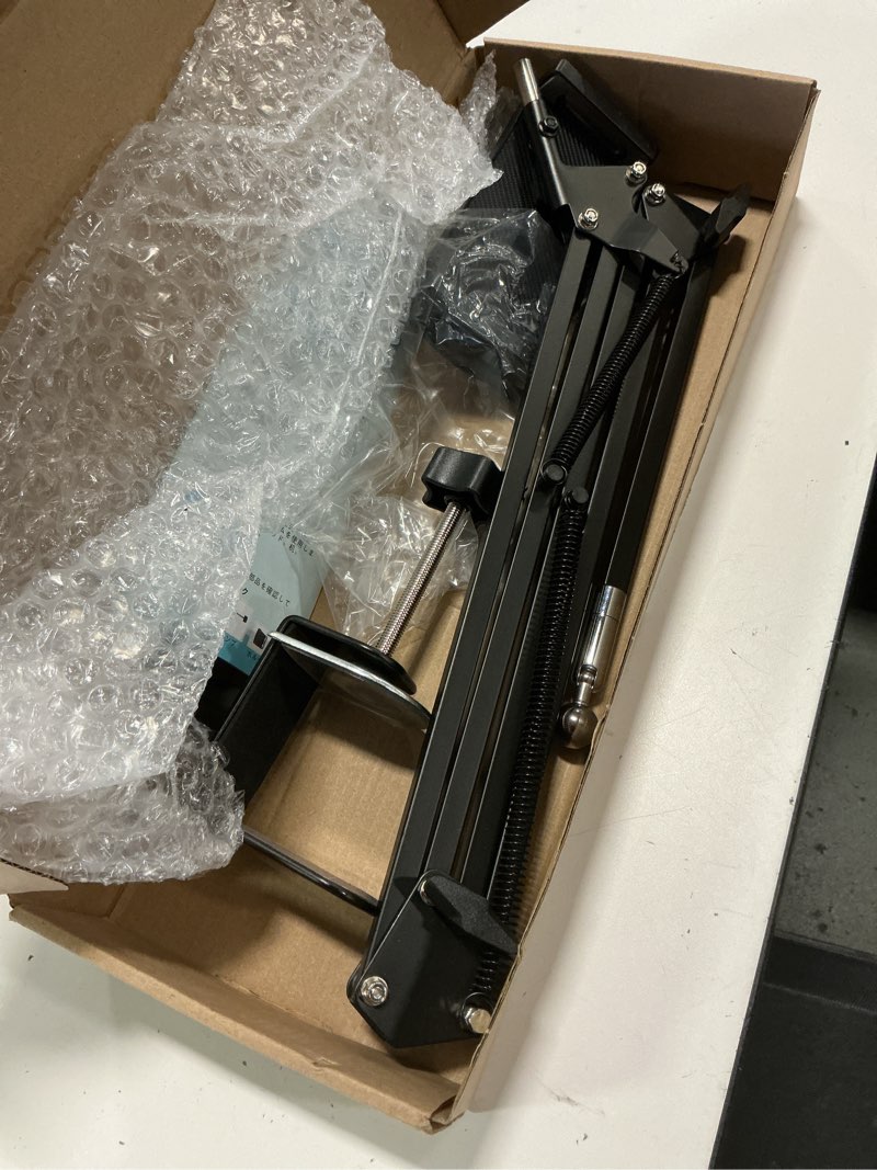 Condition photo showing As Is for Tablet Stand Adjustable,Foldable Tablet Stand for Bed,Aluminum Universal Flexible Tablet Holder with 360 Degree Rotation for iPad/iPhoneX/iPad Pro/N-Switch,or Other 4.5~12.9 Inches Devices (Black)