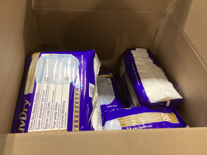 Condition photo showing As Is for LivDry Small Ultimate Adult Incontinence Underwear, High Absorbency, Leak Cuff Protection, S, 72-Pack