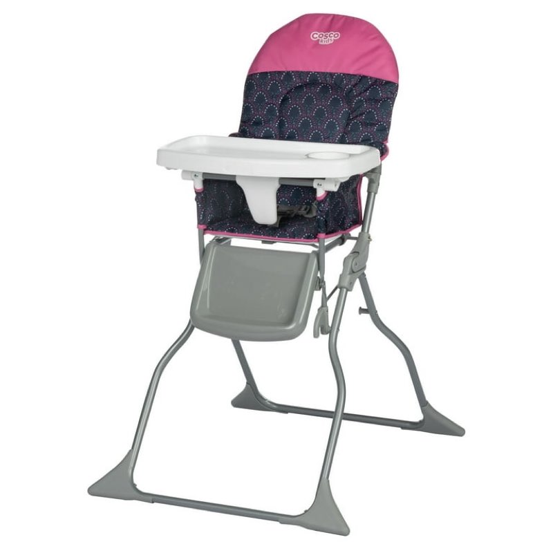 . cosco kids simple fold high chair, pink