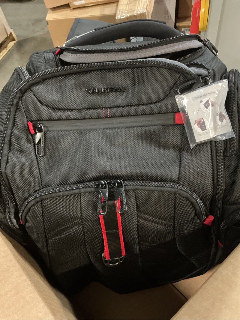 Condition photo showing Good Condition for vankean travel laptop backpack 17.3 inch tsa friendly, water-repellent anti theft xl computer backpack with rfid pockets college backpacks with usb port for men women business work bag, black black travel backpacks