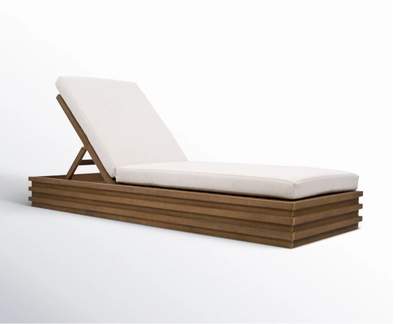 Priya Barbados Eucalyptus Chaise Lounge