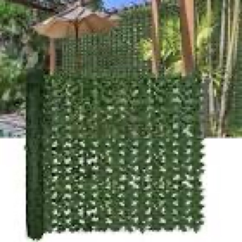 dopgib artificial ivy privacy fence screen: 60"x 200" (84 sqft) anti-ultraviolet artificial hedge gr