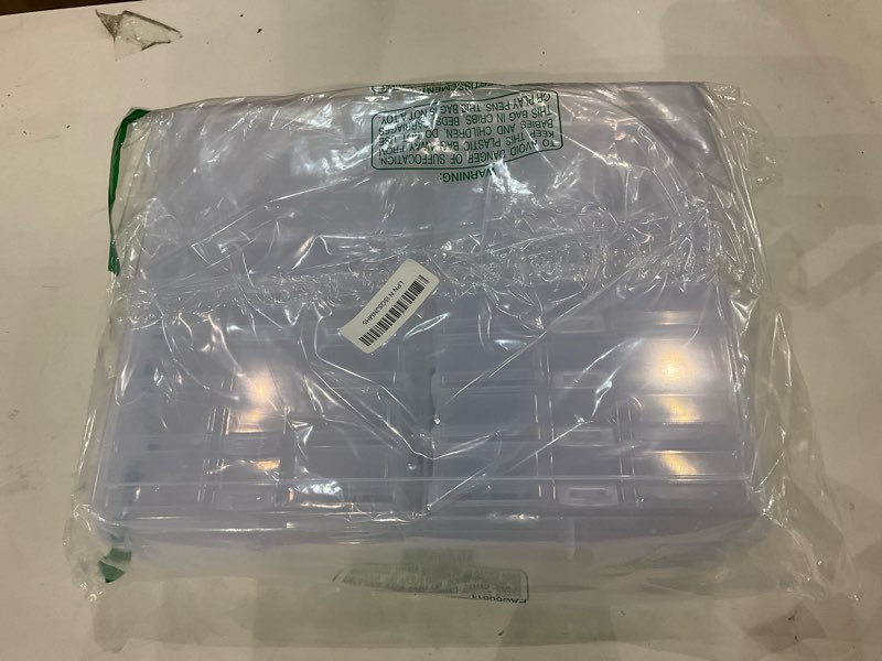 Condition photo showing New/Like New for 4E's Novelty 16 Pack Clear Transparent Photo Storage Box with 4x6 Photo Cases and Photo Organizing Box, 4x6 Photo Storage Box Plastic Clear for Scrapbooking Containers, with Photo Organizer Box