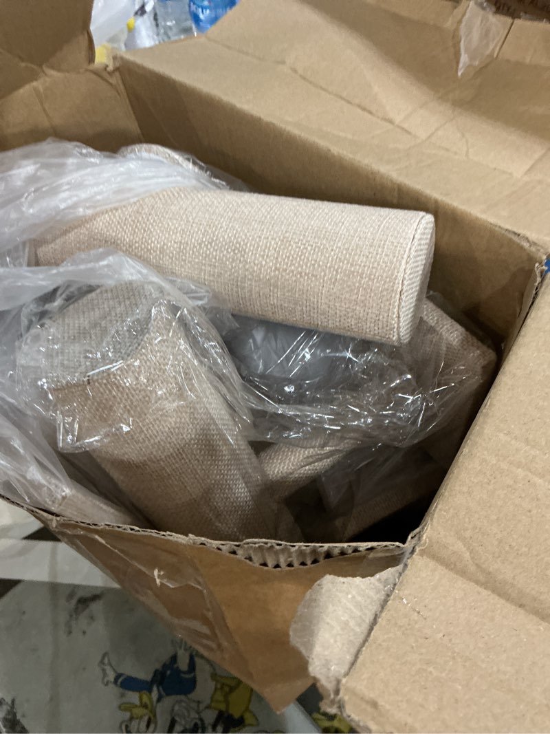 Condition photo showing Good Condition for 6 pcs jewelry display set necklace display stand t bar bracelet holder jewelry bust for home store trade show(linen)